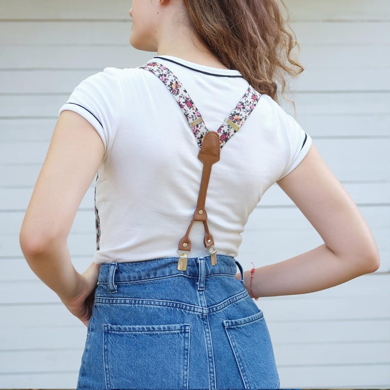 Action Ward Store Women's Suspenders - 1" Width - Y Back 4 Clip Skinny Ladies Suspenders - Image 4